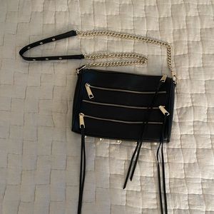 Rebecca Minkoff black and gold bag